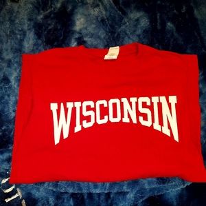 Red Wisconsin long-sleeve shirt
